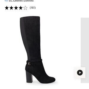 Brand new Tall black suede boots
